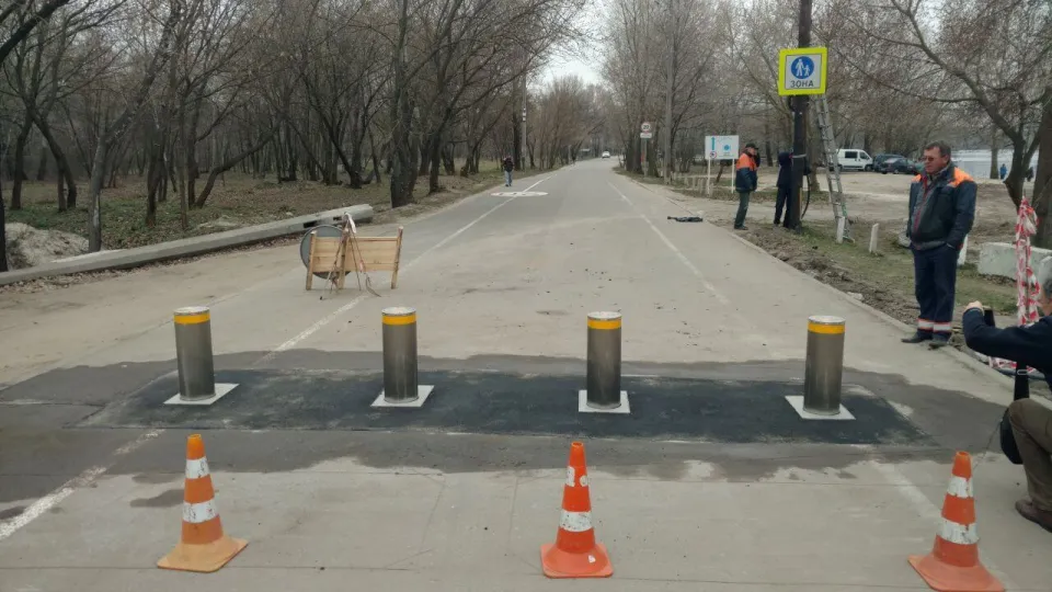Автоматические болларды TiSO — Труханов остров, Киев