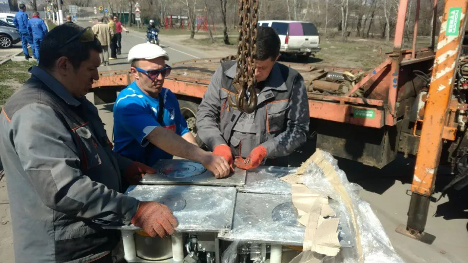 Автоматические болларды TiSO — Труханов остров, Киев